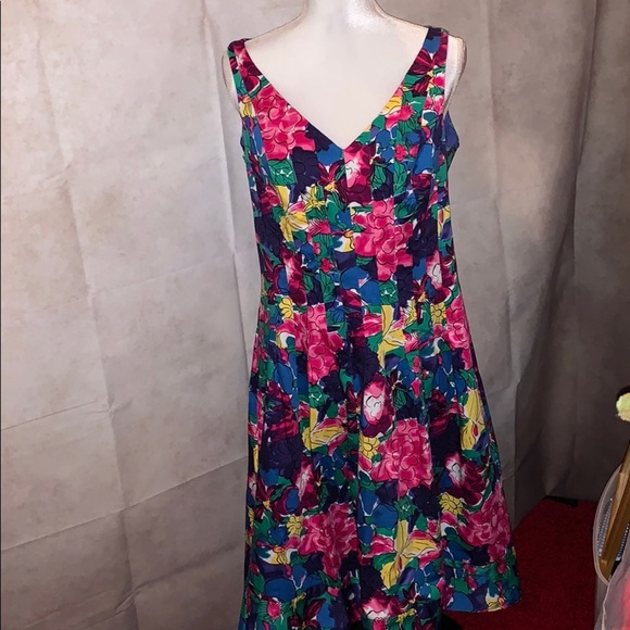 Jones New York Casual Springtime Sleeveless Dress - Picture 1 of 11